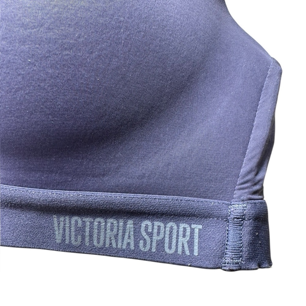 Victoria Secret LOGO Sports Bra Racerback Size 34B VICTORIA SPORT VS BLUE/Gray - Picture 4 of 8